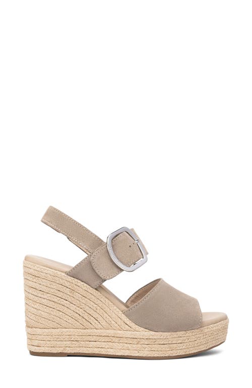 Nerogiardini Slingback Espadrille Platform Wedge Sandal In Brown