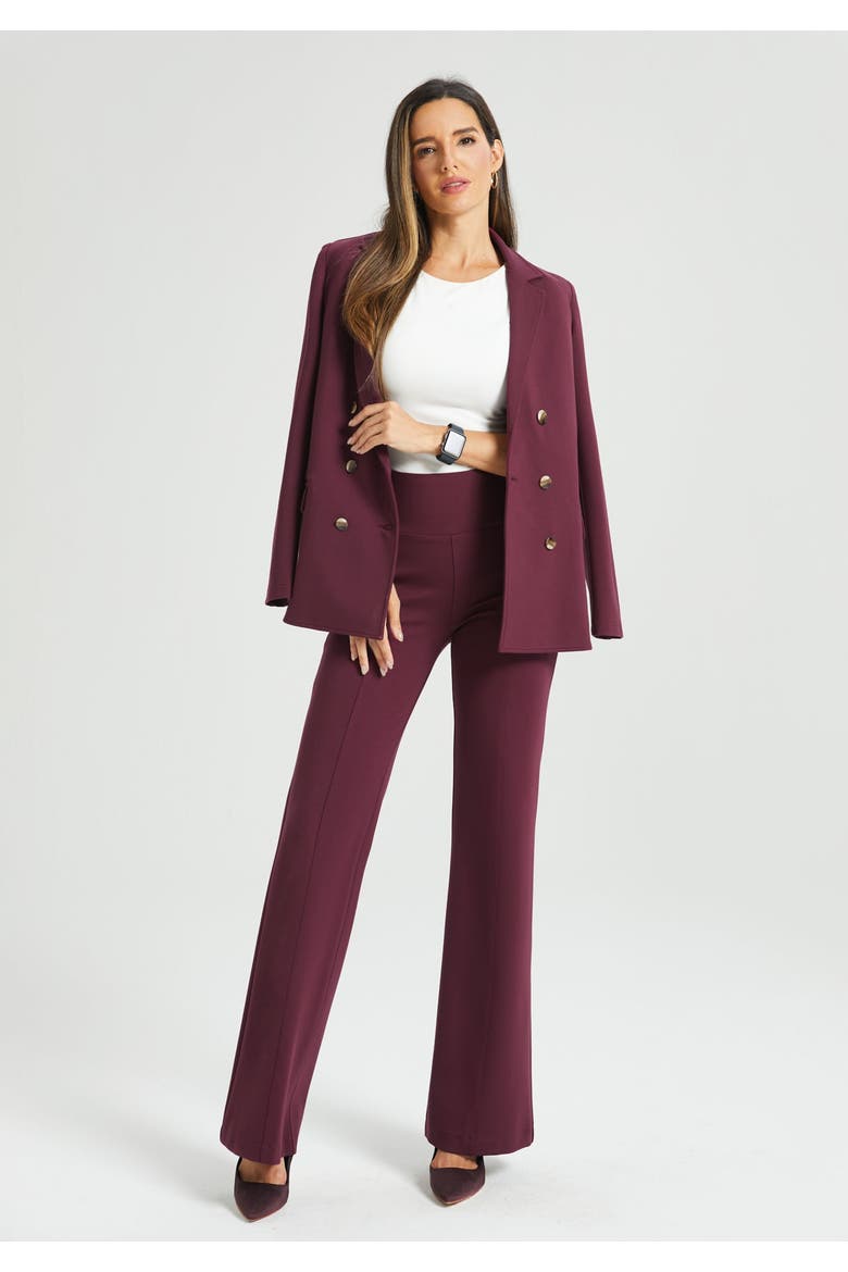 Power Down DPYP Dress Pant Yoga Pants Flare Leg, Alternate, color, Burgundy