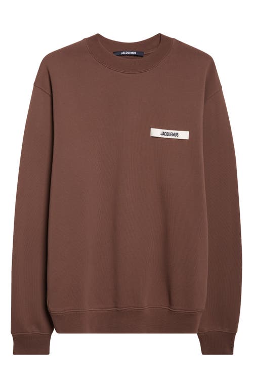 Jacquemus Le Sweatshirt Gros Grain Sweatshirt In Brown