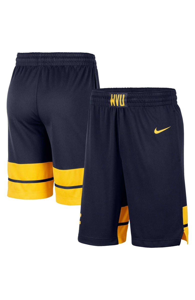 Nike Men's Nike Navy West Virginia Mountaineers Replica Team Basketball Shorts, Main, color, 