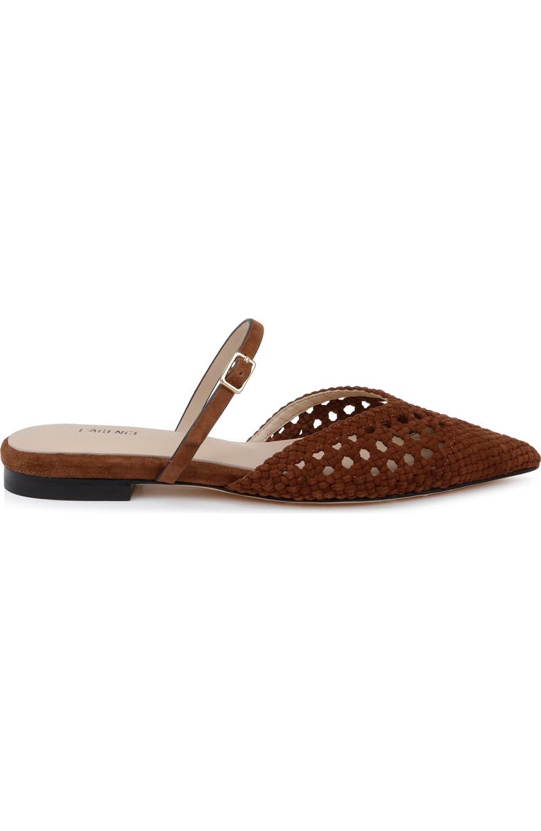 L'AGENCE Jacklyn Mary Jane Pointed Cap Toe Mule, Alternate, color, Buckskin Suede