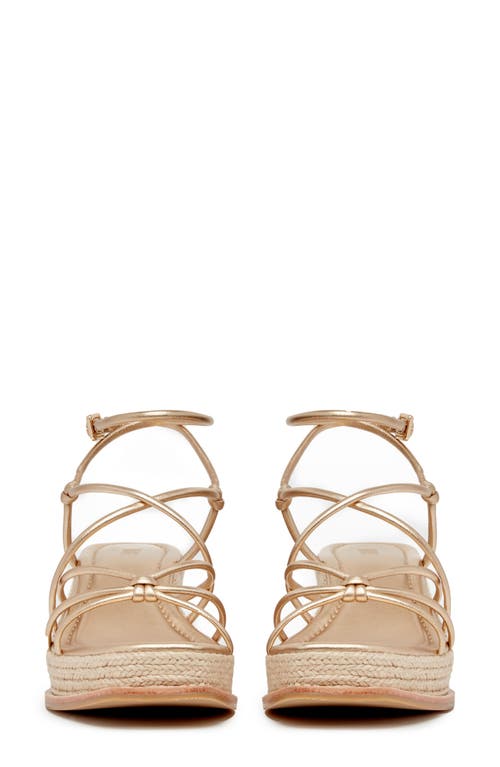 Paige Julia Ankle Strap Espadrille Platform Wedge Sandal In Gold
