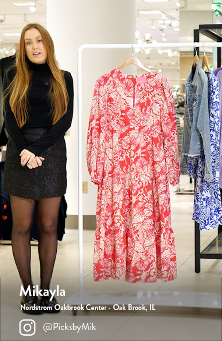 Lilly Pulitzer Tinslee Long Sleeve Tiered Midi Dress | Nordstrom