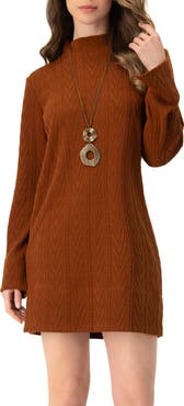 IVONNE Knitted Short Dress With Necklace