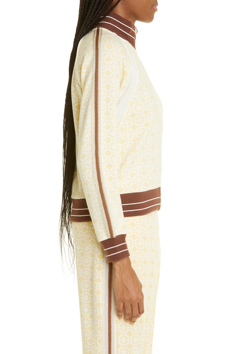 Wales Bonner Shine Jacquard Organic Cotton Track Jacket, Alternate, color,