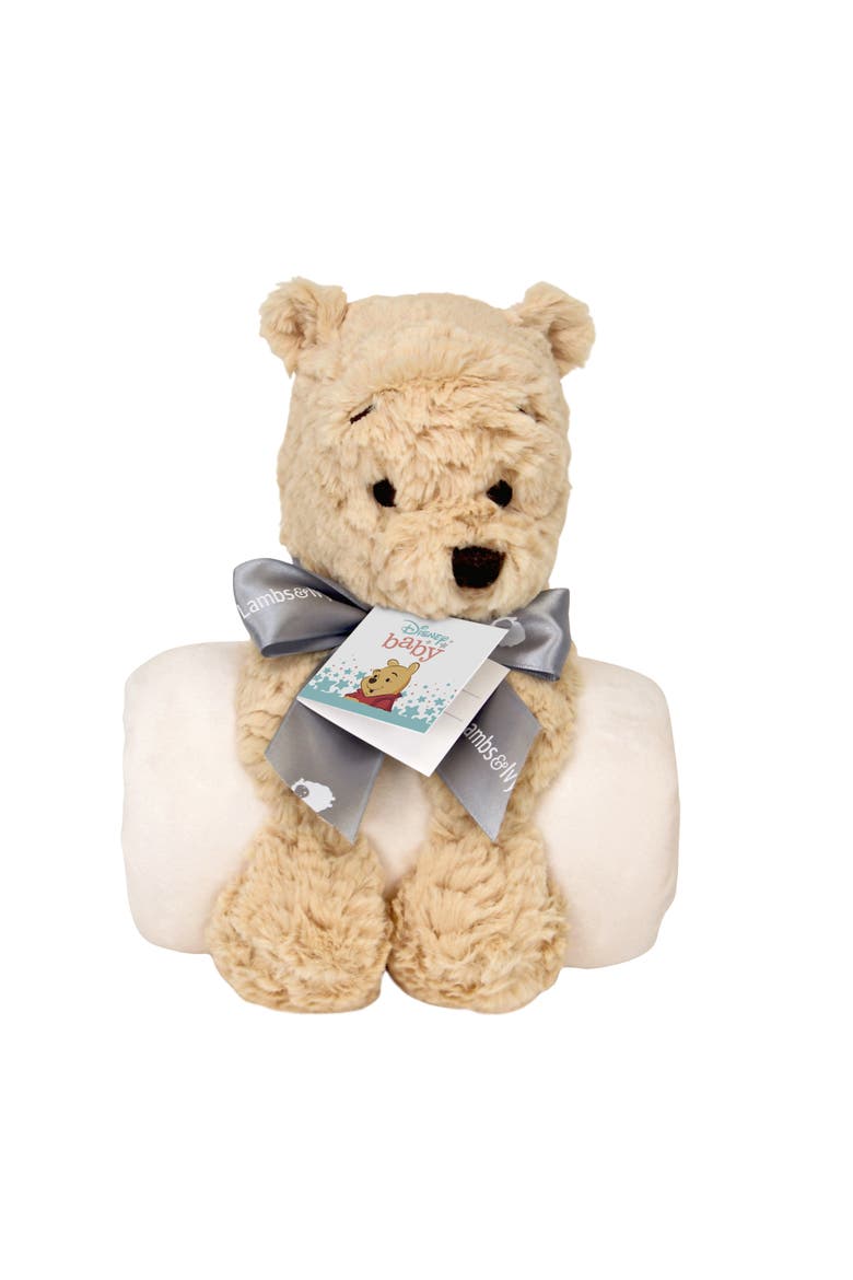 Disney Baby Classic Winnie the Pooh Blanket & Plush Baby Gift Set, Main, color, Cream