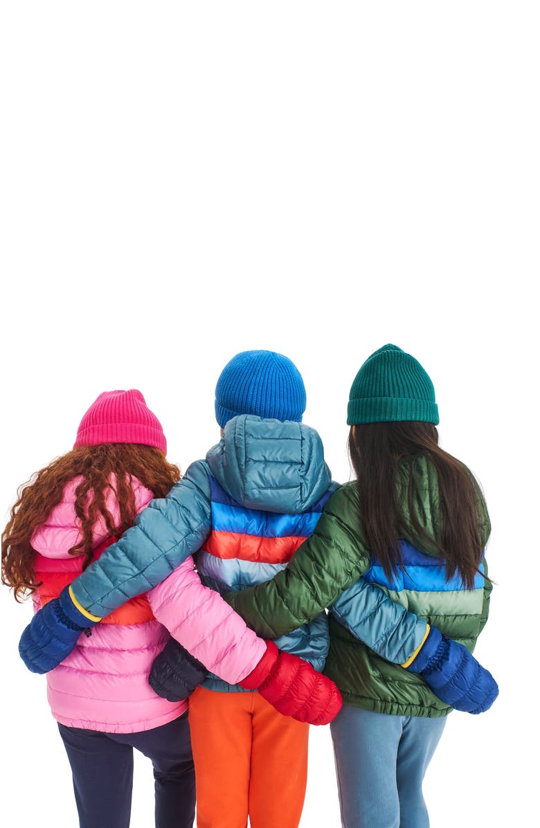Primary Kids Lightweight Puffer Mittens, Alternate, color, Navy