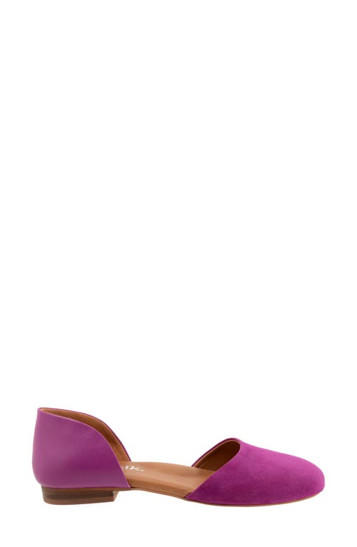 Softwalk ® Kamari D'orsay Flat In Magenta Suede