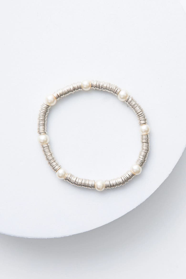 Silver Sequin Bracelet, Main, color, Silver