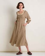 Toad & Co Manzana Square Neck Long Sleeve Dress