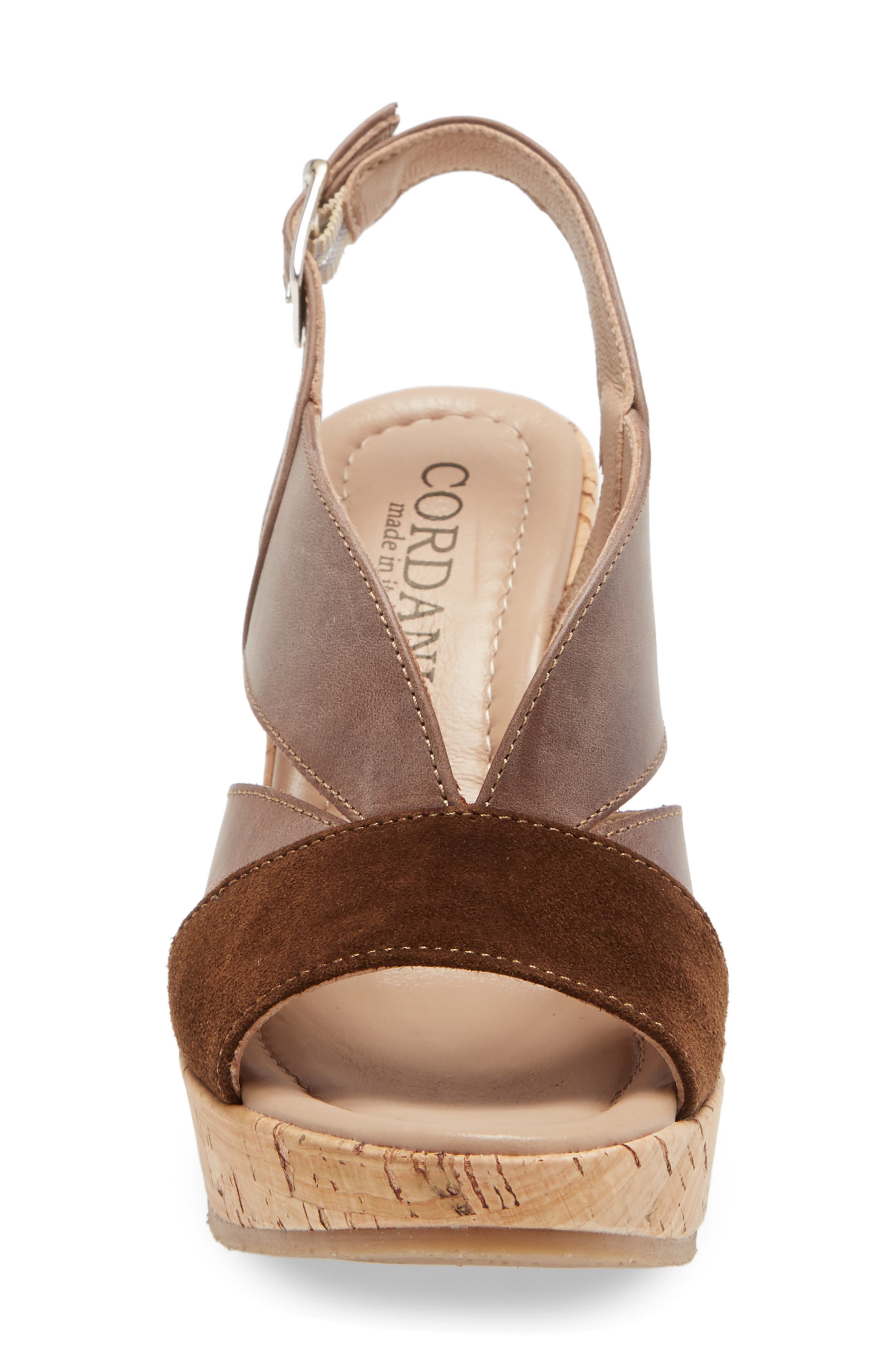 Cordani Randie Platform Wedge Slingback Sandal, Alternate, color, 