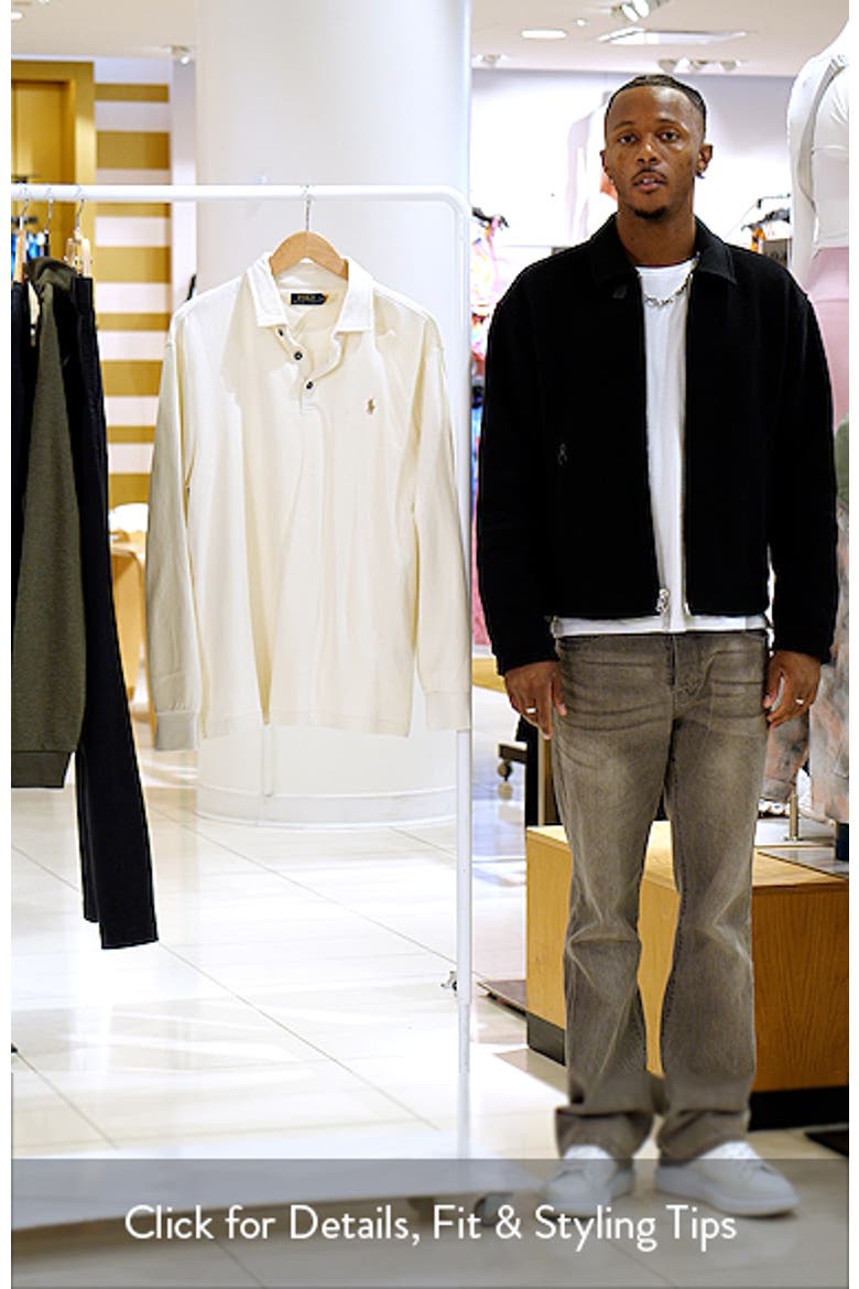 Double Knit Jersey Long Sleeve Polo (Men) | Nordstrom