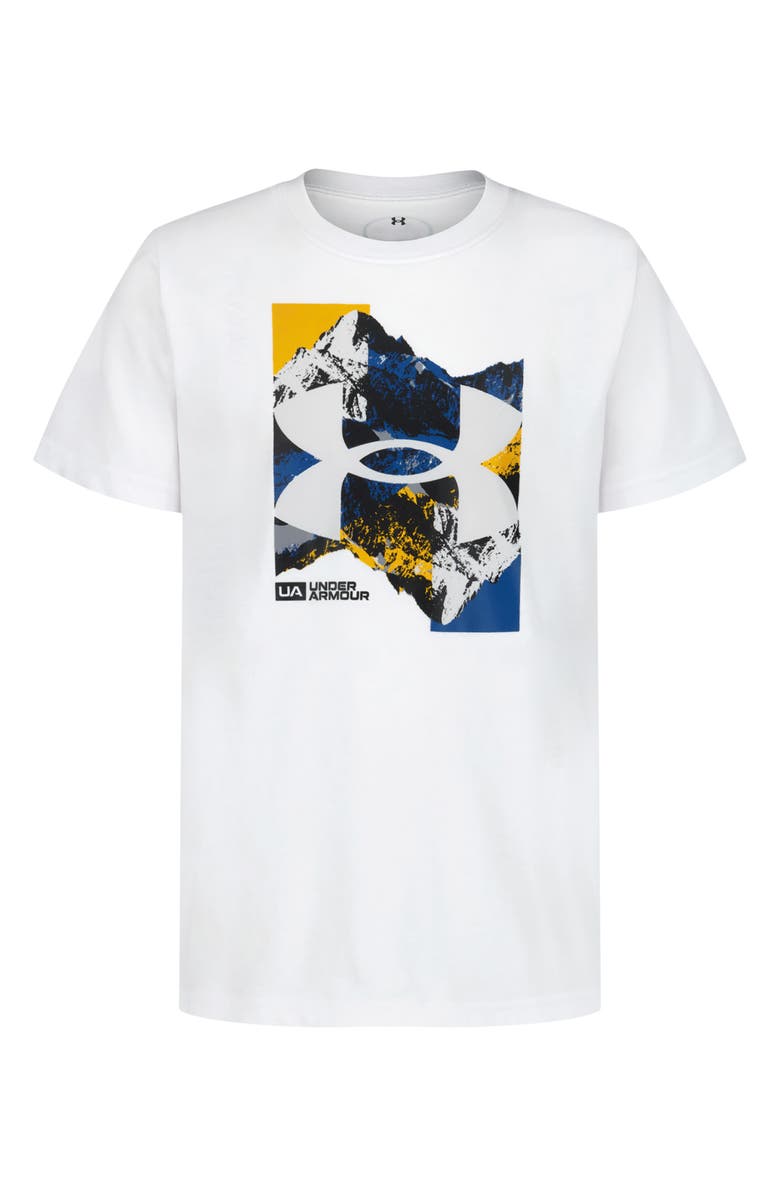Under Armour Kids' Mirror Mountain Graphic T-Shirt, Main, color, White