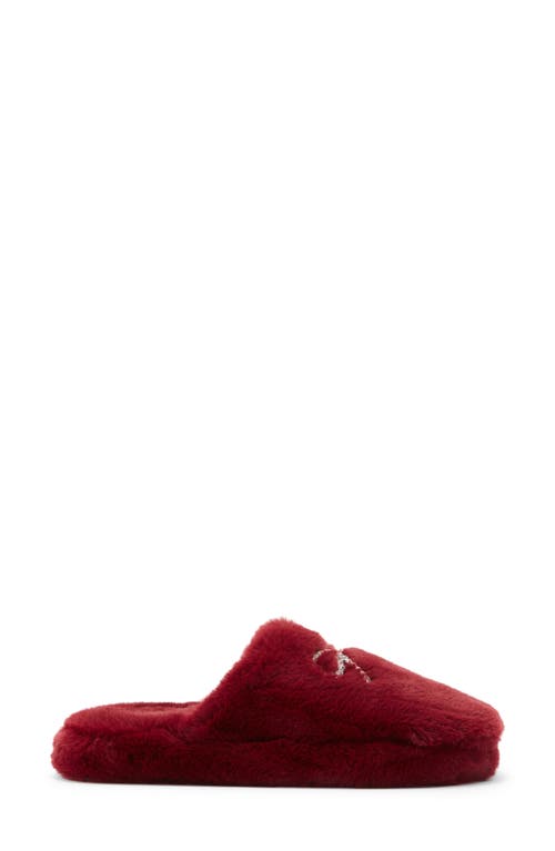 Abound Melody Faux Fur Scuff Slipper In Burgundy