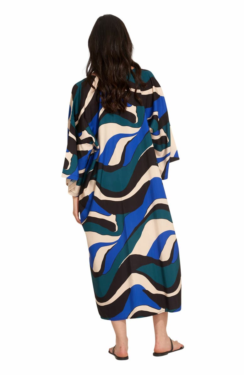 Gottex Beach Life IRIS MIDI SWIM COVER UP KIMONO, Alternate, color, 