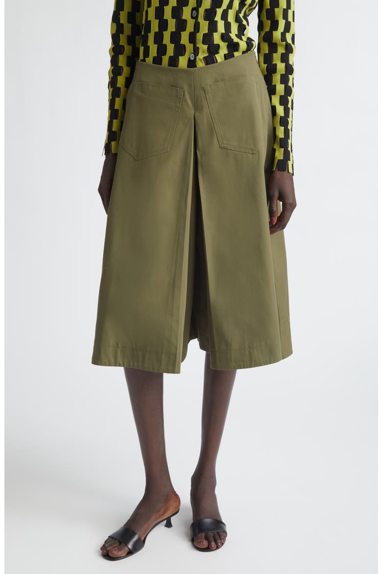Louise Cotton Bermuda Shorts, Main, color, LEAF