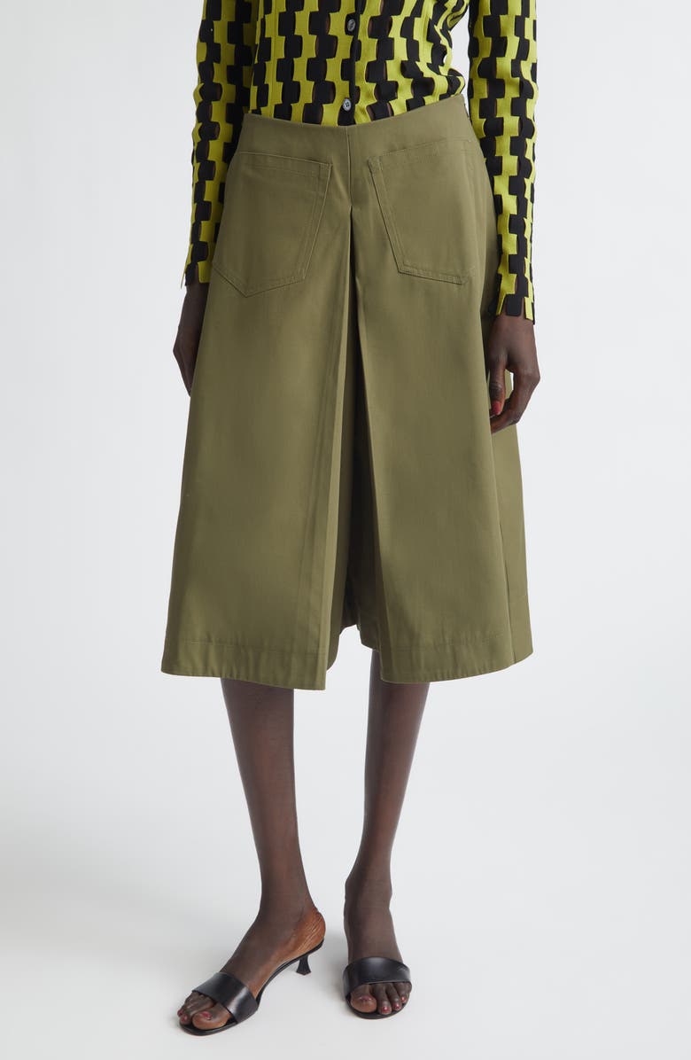ZANKOV Louise Cotton Bermuda Shorts, Main, color, Leaf