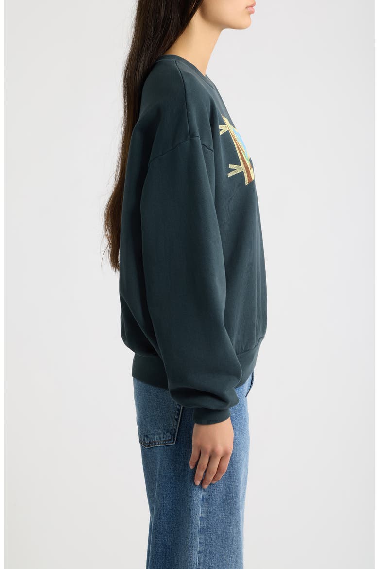 El Capitan Flag Oversized Graphic Sweatshirt, Alternate, color, VINTAGE BLACK