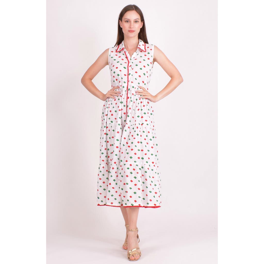 Raas Olinda Cotton Tiered Midi Dress In Multi