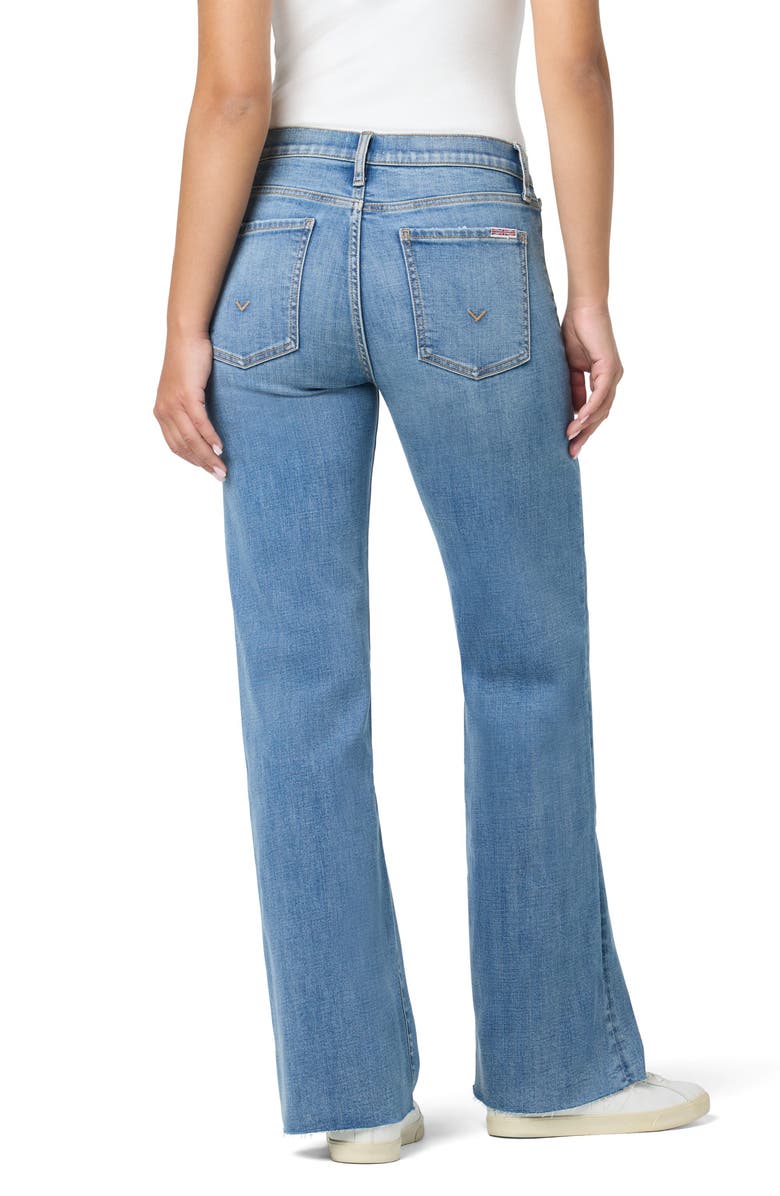 Hudson Jeans Rosalie Raw Hem Wide Leg Jeans, Alternate, color, Copeland