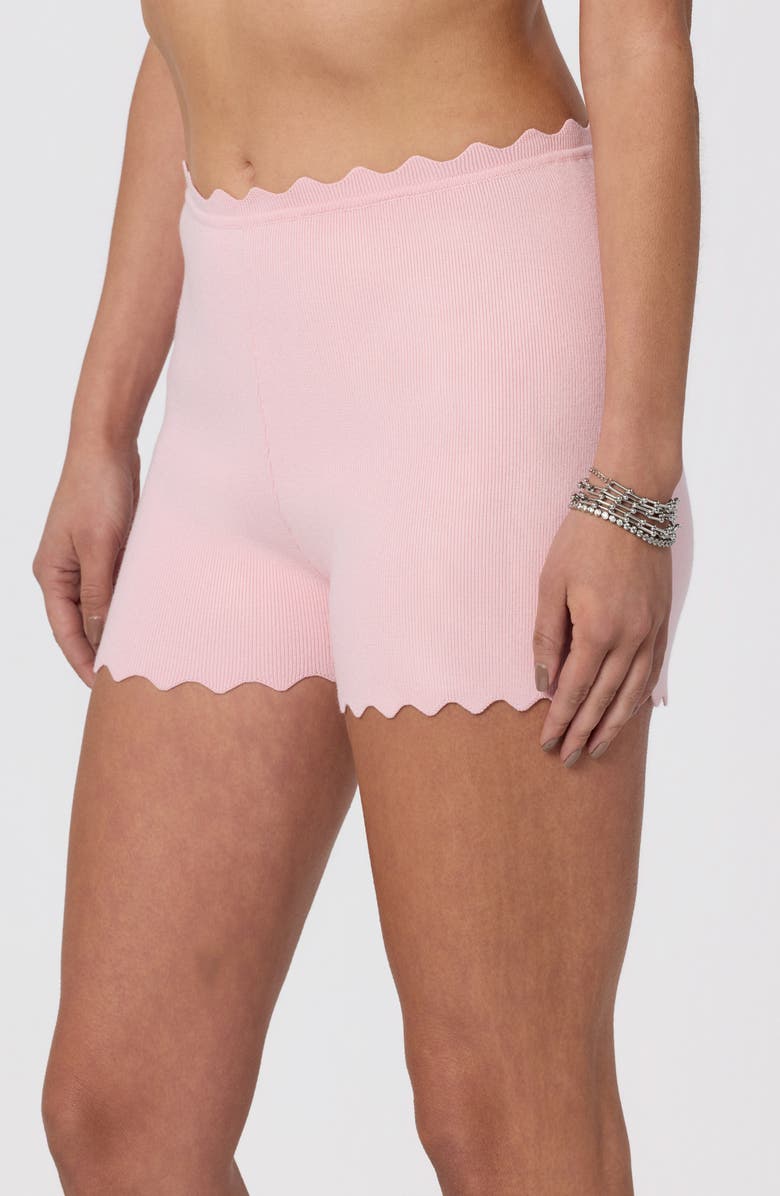 ASTR the Label Scalloped Edge Knit Shorts, Alternate, color, Pink