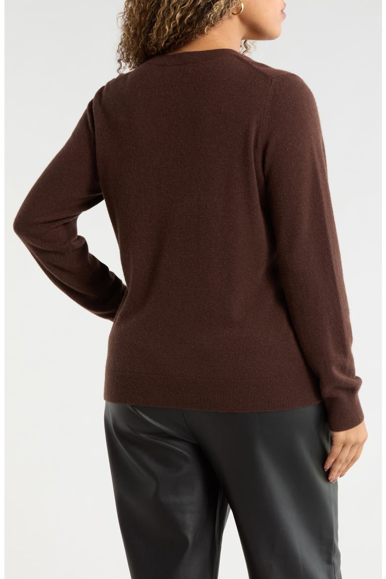 V-Neck Cashmere Sweater, Alternate, color, BROWN MOLE