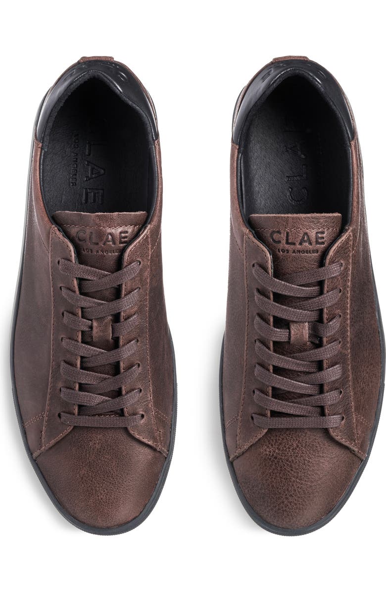 CLAE Bradley Leather Sneaker, Alternate, color, Demitasse Leather Black