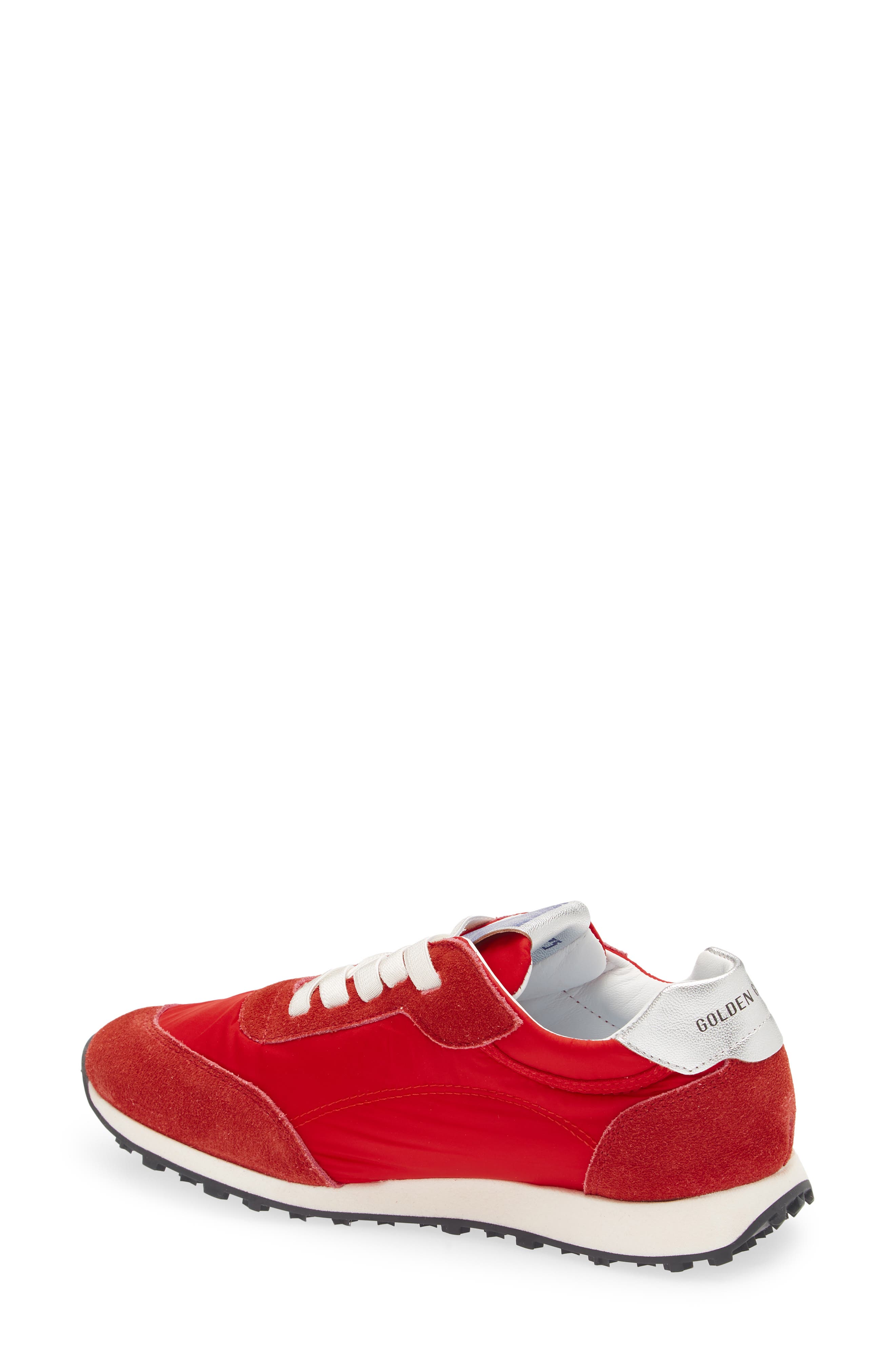 Golden Goose Kids
 Running Marathon Mixed Media Sneaker, Alternate, color, Red/ Silver