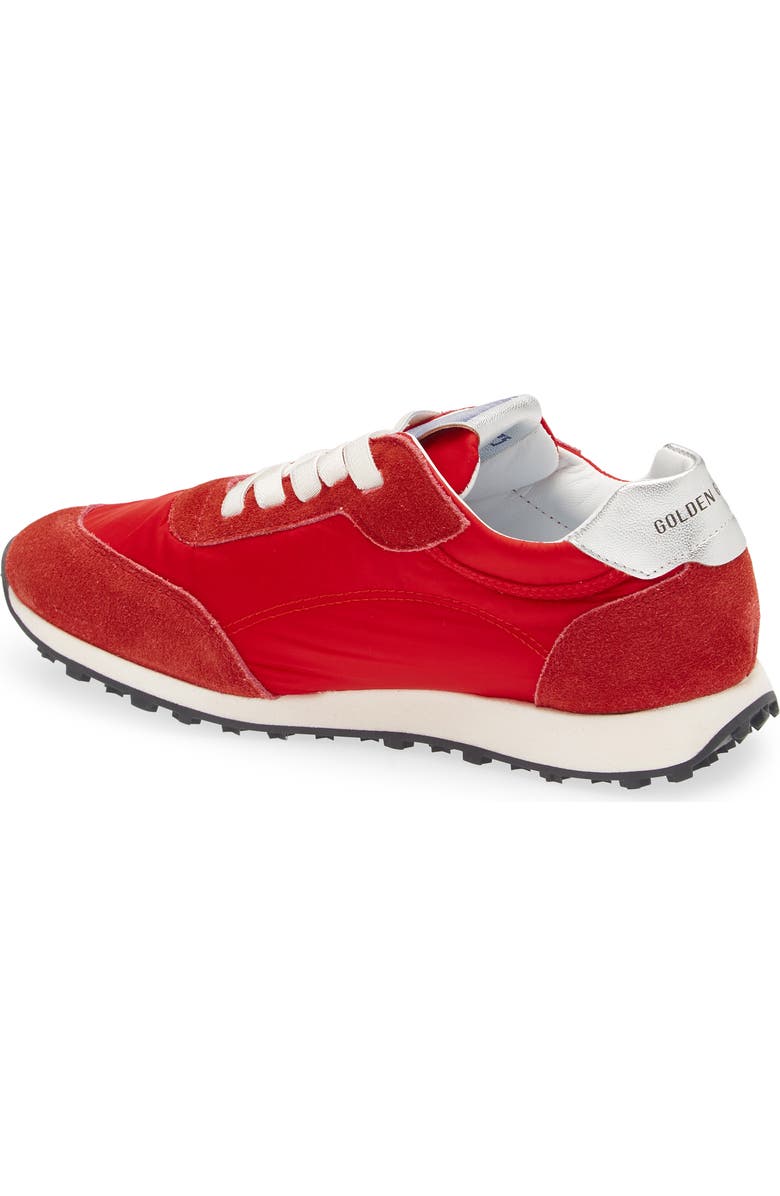 Golden Goose Kids' Running Marathon Mixed Media Sneaker, Alternate, color, Red/ Silver