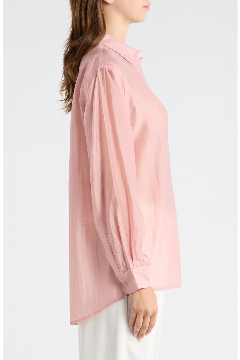 Eli Oversize Button-Up Shirt, Alternate, color, SHEER PINK