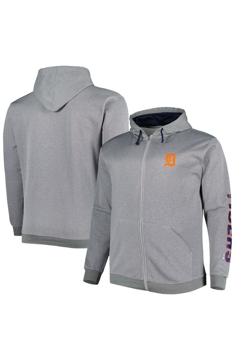 PROFILE Men's Profile Ash Detroit Tigers Big & Tall Pullover Hoodie, Main, color, Ash