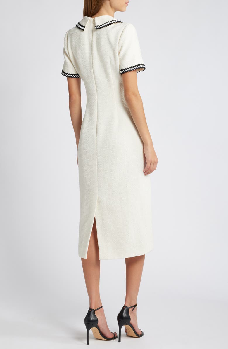 ZOE AND CLAIRE Button Front Tweed Dress, Alternate, color, 