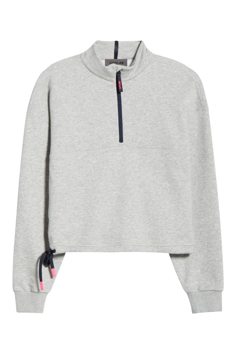 French Terry Quarter Zip Golf Sweatshirt, Alternate, color, NIMBUS MELANGE