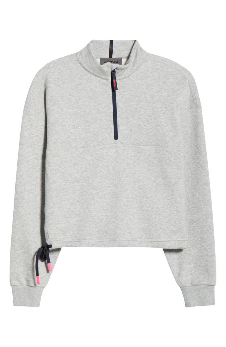 G/FORE French Terry Quarter Zip Sweatshirt, Alternate, color, Nimbus Melange