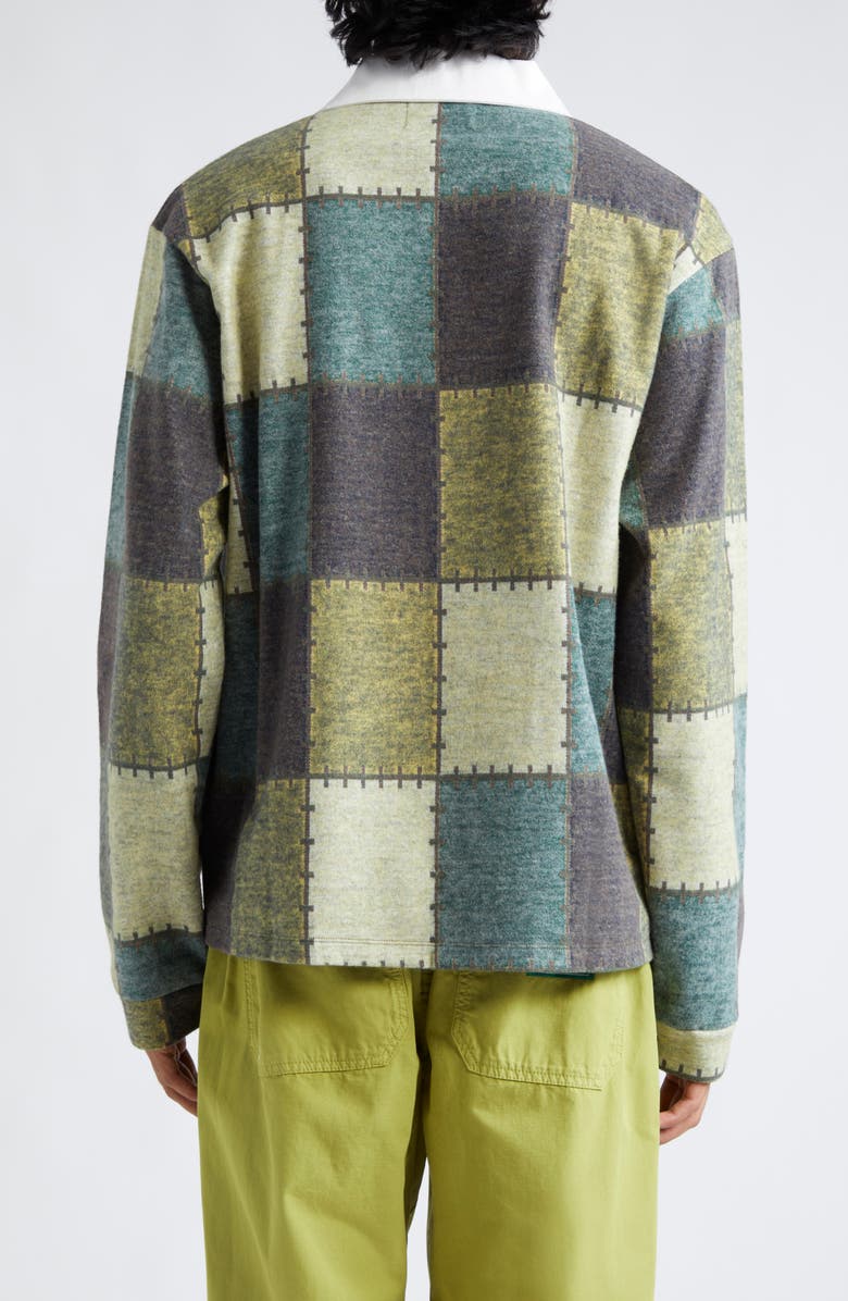 PALMES Checkers Patchwork Cotton Rugby Polo, Alternate, color, 