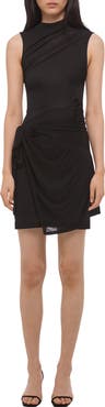 Helmut Lang Side Knot Sleeveless Dress