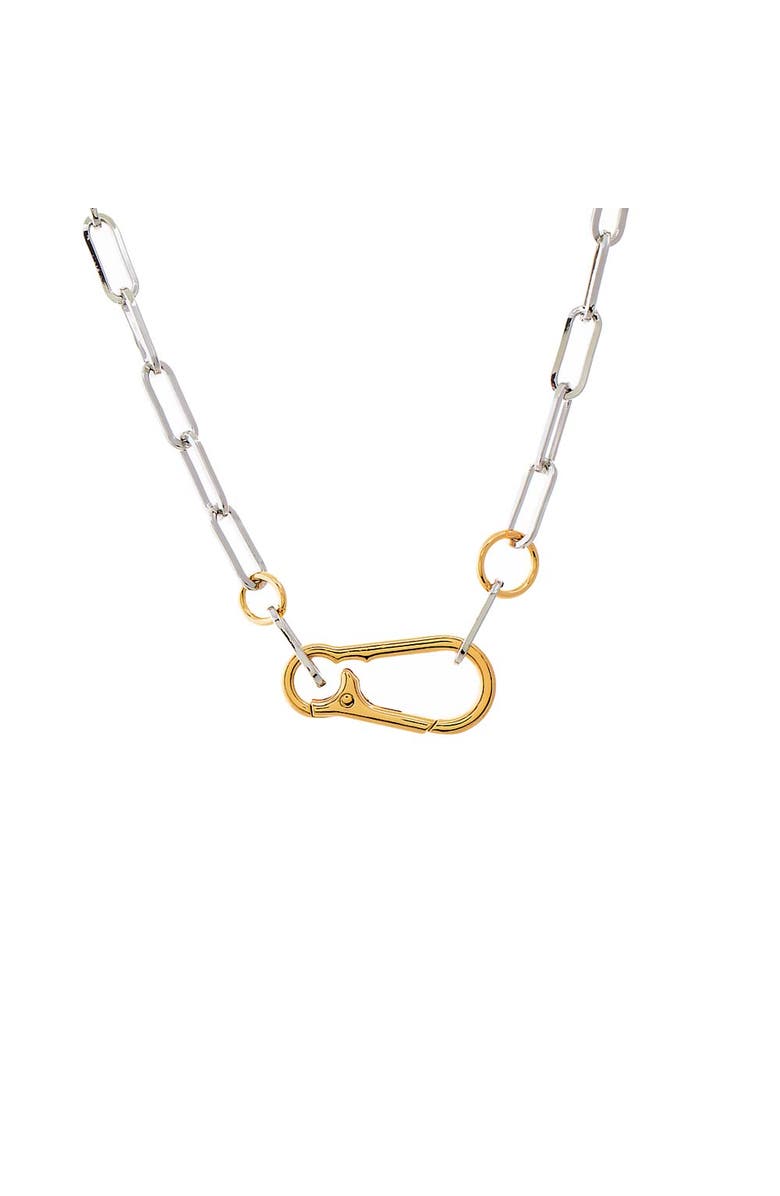 BY ADINA EDEN Two Tone Paperclip Chain Necklace, Main, color, Two-Tone