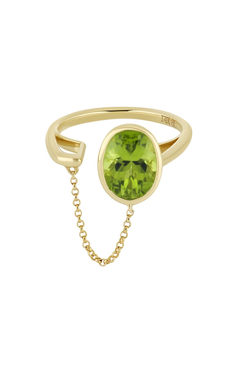 Bony Levy 14K Gold Peridot Statement Ring, Alternate, color, Peridot/ Gold