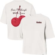 '47 Women's '47 Cream Pittsburgh Steelers Love Letter Reed City T-Shirt