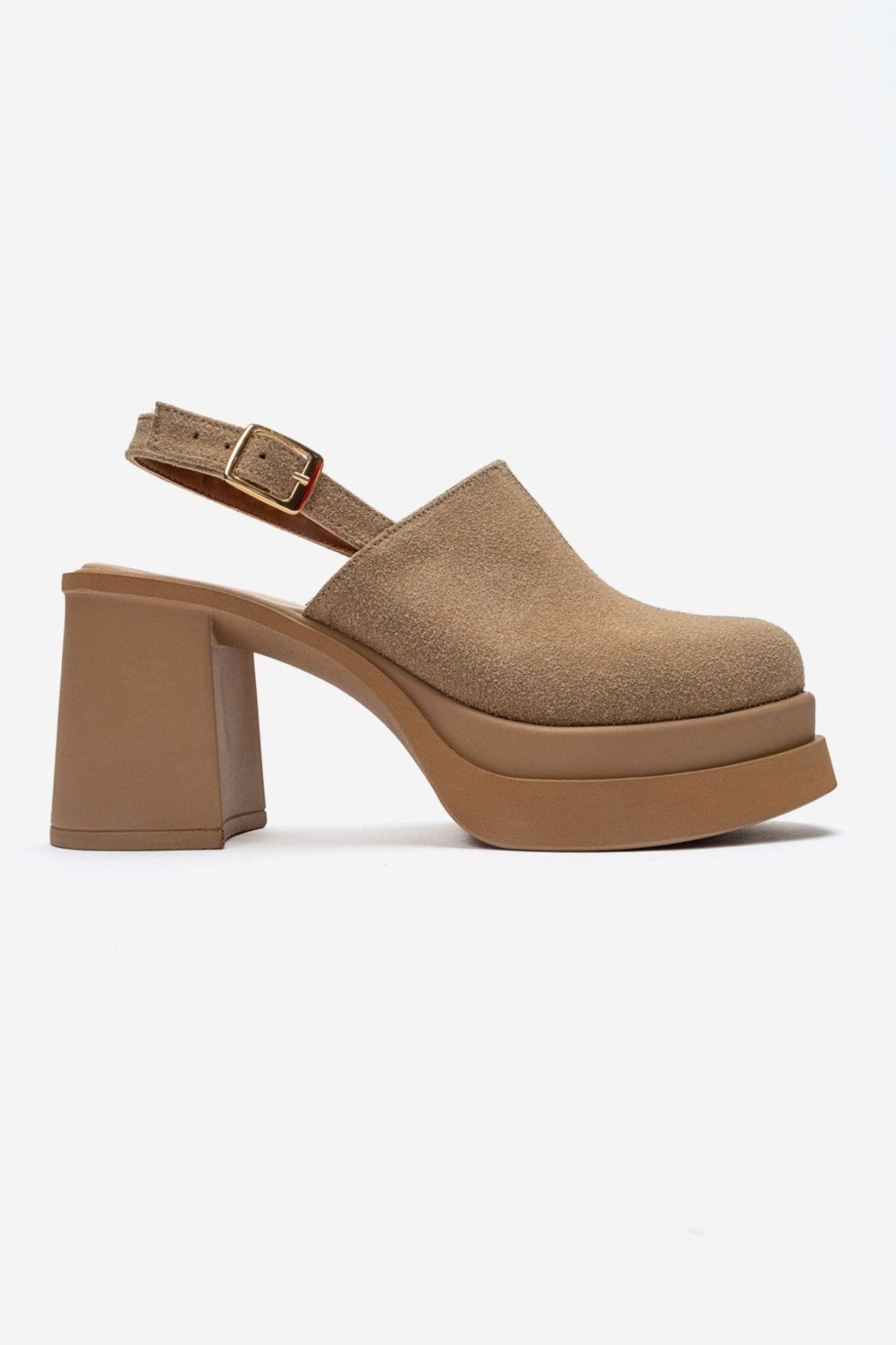 Bavix Block Heel Platform Sandal, Alternate, color, Cognac Suede