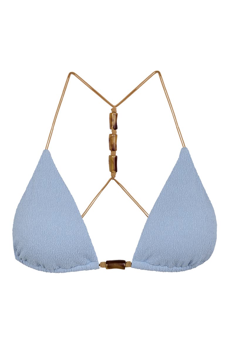 Firenze Lesley Beaded Racerback Bikini Top, Alternate, color, BLUE