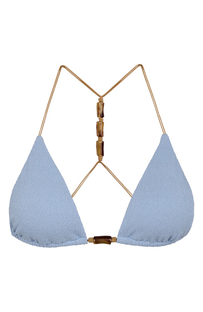 ViX Paula Hermanny Firenze Lesley Beaded Racerback Bikini Top, Alternate, color, Blue