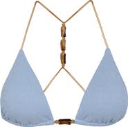 ViX Paula Hermanny Firenze Lesley Beaded Racerback Bikini Top