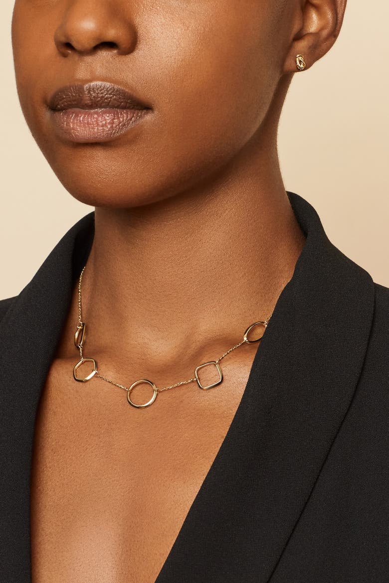 14K Yellow Gold Riverdale Station Necklace, Alternate, color, Yellow Gold