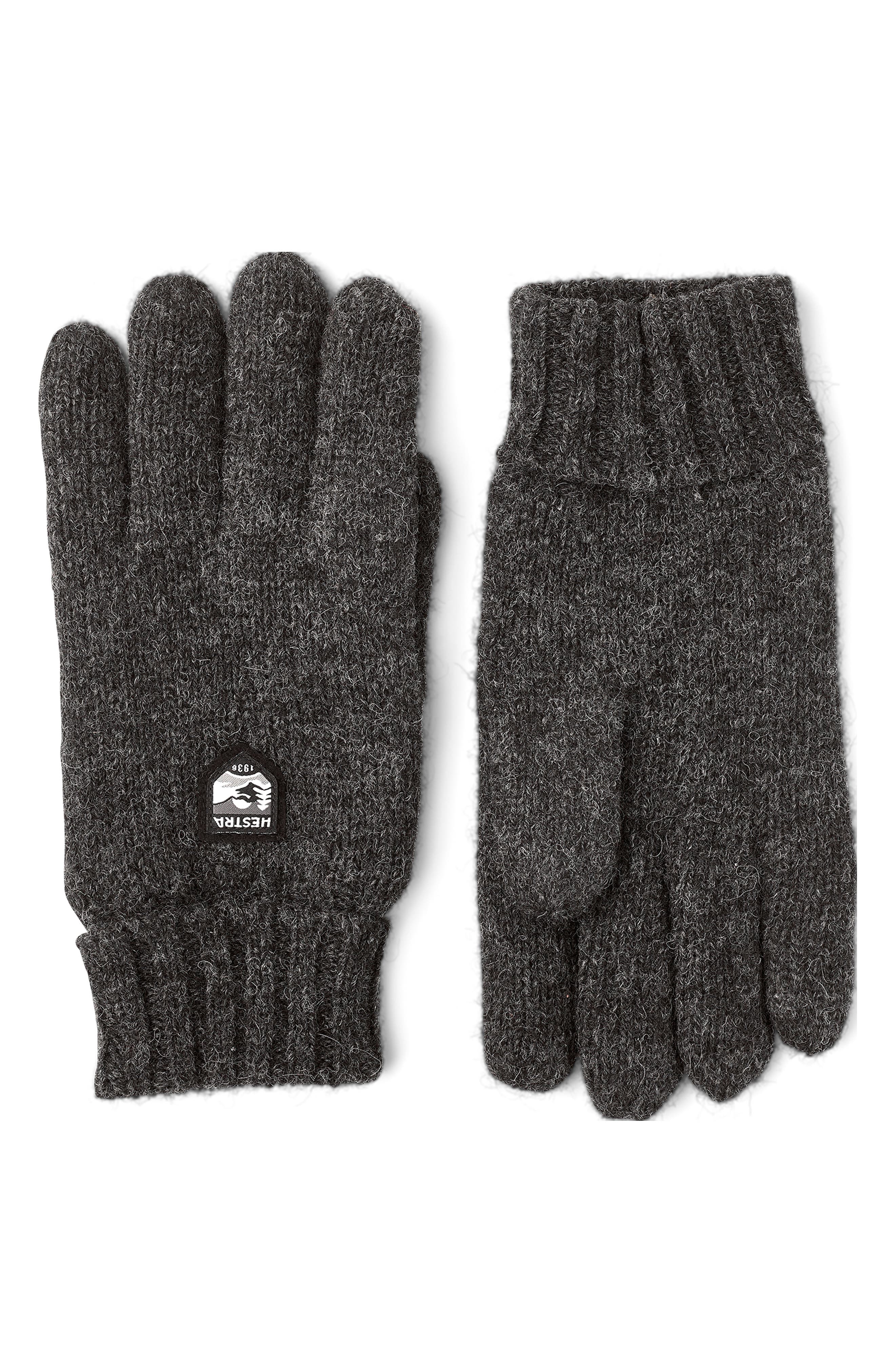 Hestra Wool Blend Gloves in Charcoal 