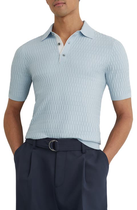 Era Basket Weave Knit Polo Sweater