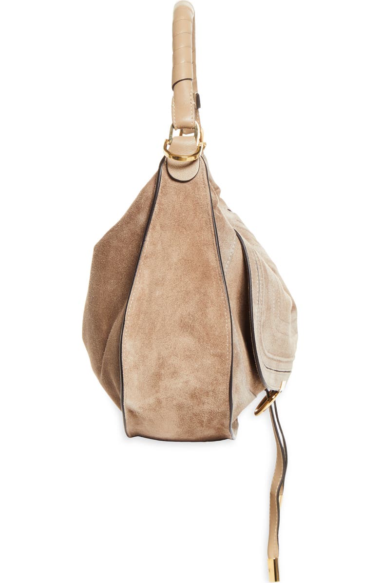 Chloé Small Marcie Suede Shoulder Bag, Alternate, color, Boyish Brown