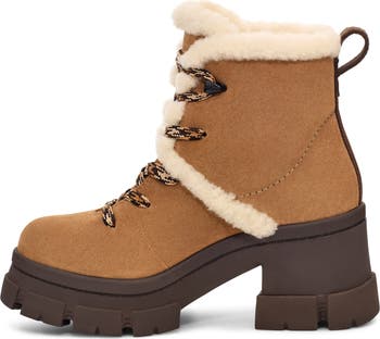 Brooklyn Water Resistant Hiker Boot with Genuine Shearling Trim