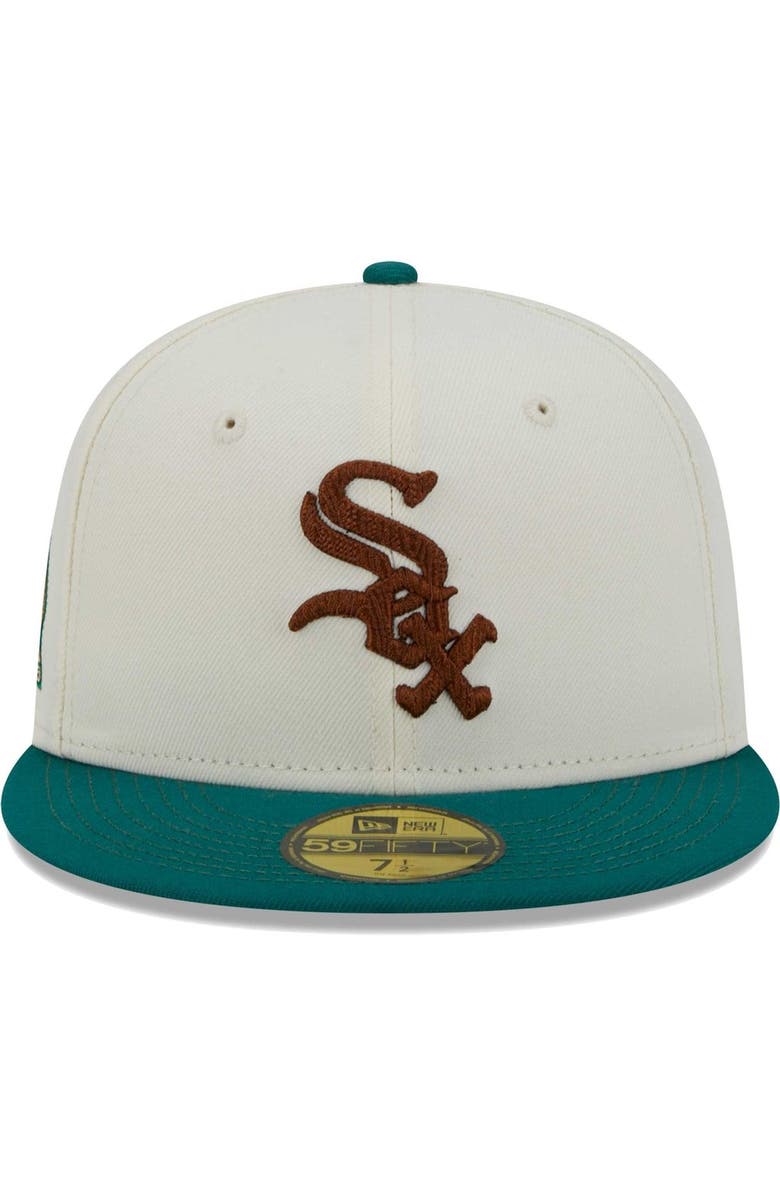 New Era Men's New Era White Chicago White Sox Cooperstown Collection Camp 59FIFTY Fitted Hat, Alternate, color, White