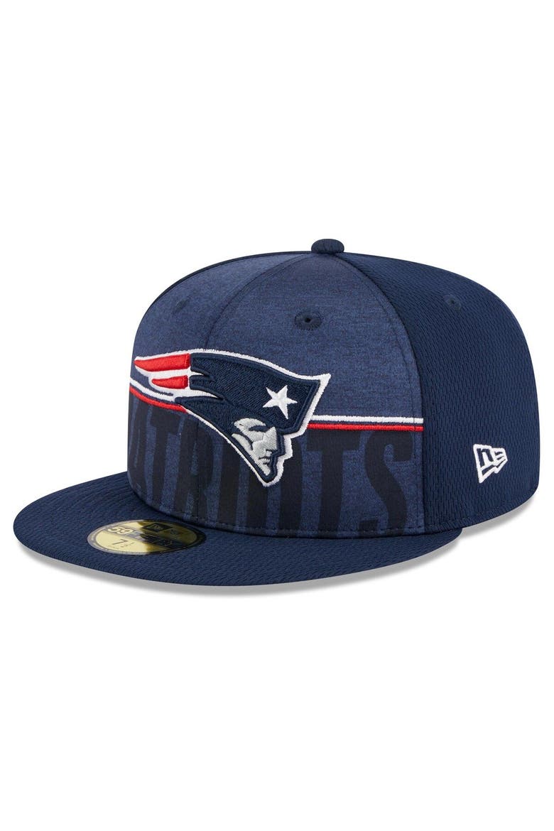 Men's New Era Navy New England Patriots 2023 NFL Training Camp 59FIFTY Fitted Hat, Main, color, Navy